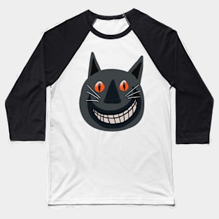 Crazy Halloween Cat Baseball T-Shirt